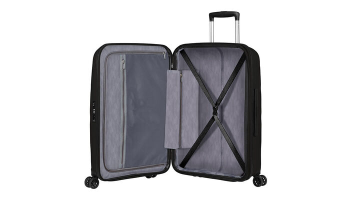 Organisation intérieure avec poche tablier zippée supplémentaire