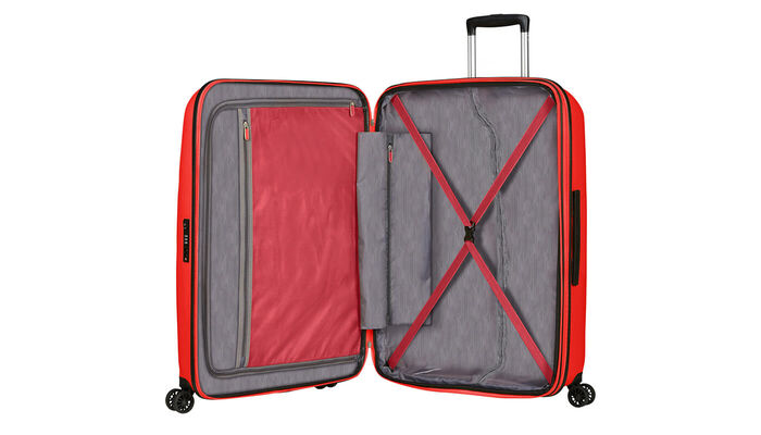 Organisation intérieure avec poche tablier zippée supplémentaire