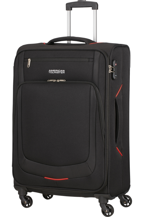 American Tourister Summer Session Spinner TSA M  Noir/Rouge