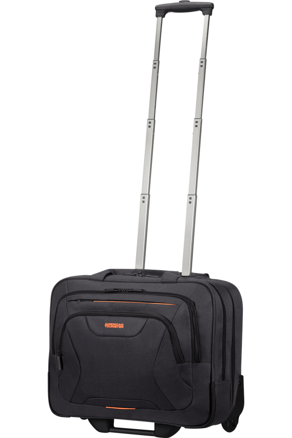 American Tourister At Work Rolling Tote  15.6inch Black/Orange