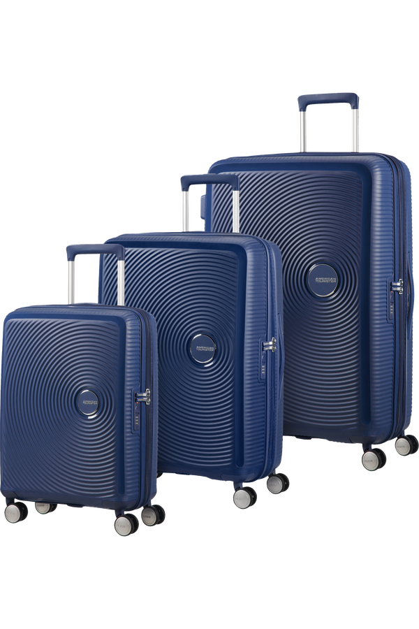 American Tourister Soundbox 3 PC Set A  Bleu marine fonc&eacute;