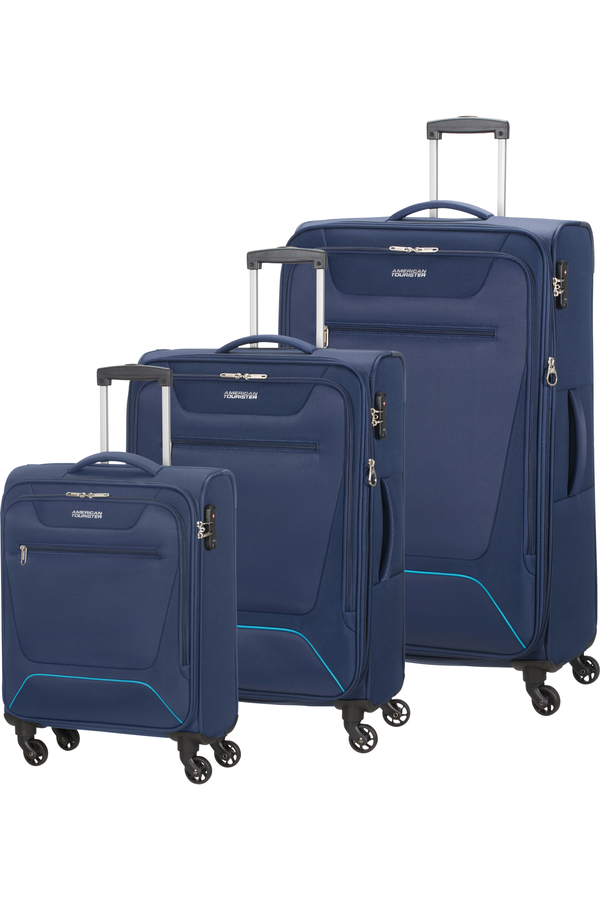 American Tourister Hyperbreez 3 pc Set A  Dark Blue