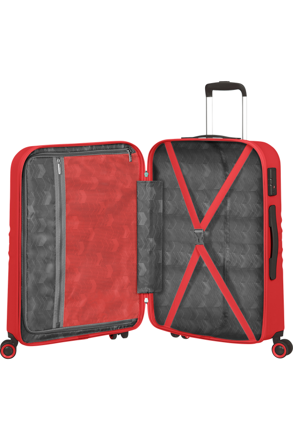 American Tourister Wavetwister Spinner TSA 66cm  Rouge vif