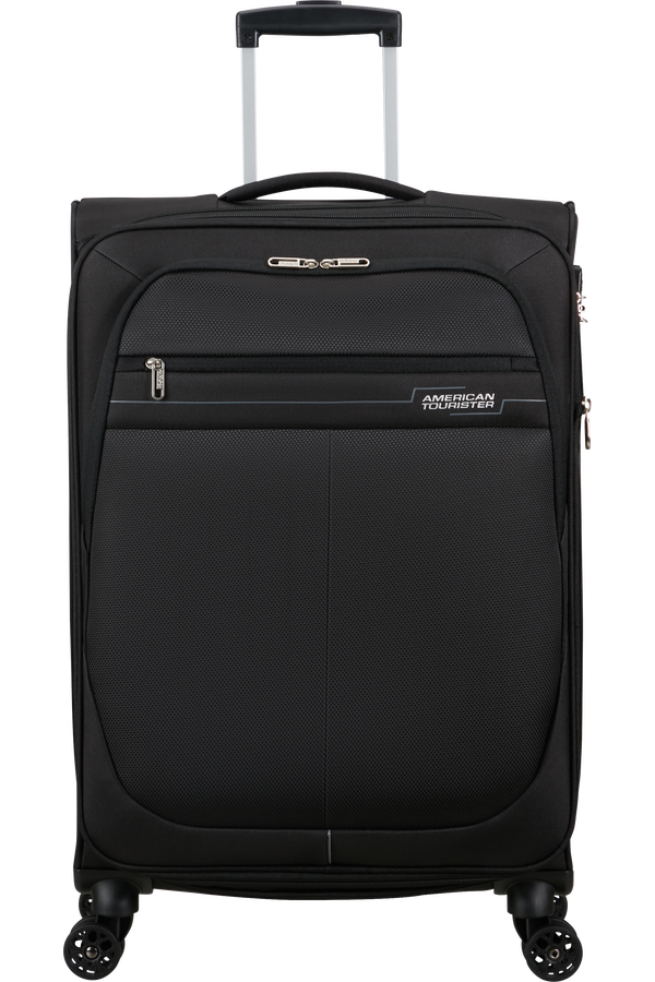 American Tourister Deep Dive Spinner Expandable TSA M  Black/Grey