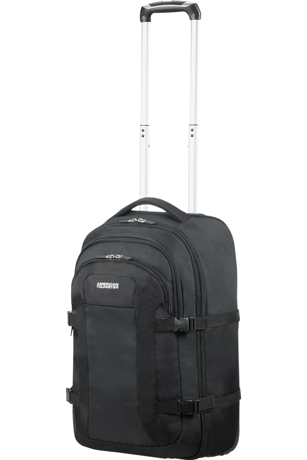 American Tourister Road Quest Sac à dos ordinateur avec roulettes 39.6cm/15.6inch  Solid Black