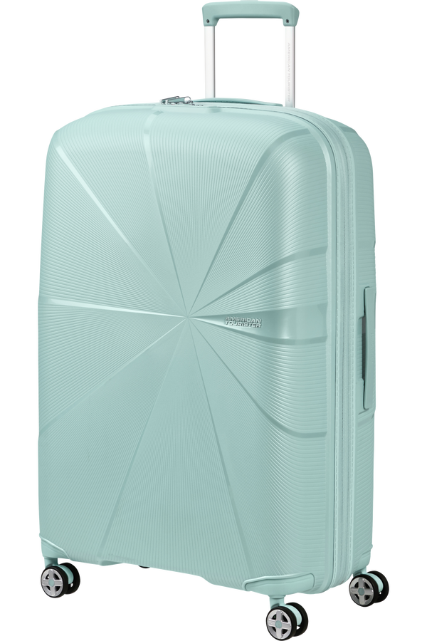 American Tourister StarVibe Spinner Expandable TSA 77cm  Metallic Surf Blue