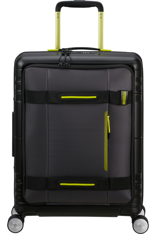 American Tourister Hello Cabin Spinner Exp Coated 55cm  Black/Lime