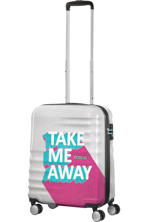American Tourister Wavebreaker Spinner 55cm  Take Me Away Pink/Turquoise