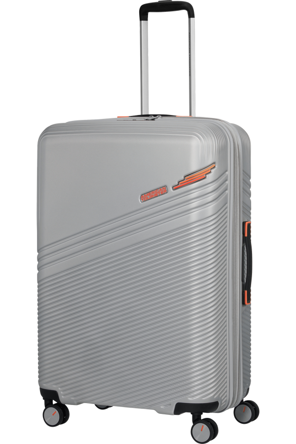 American Tourister Triple Trace Spinner TSA Expandable 76cm  Silver/Orange