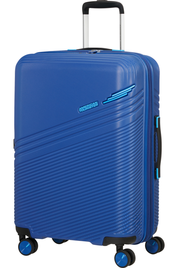 American Tourister Triple Trace Spinner TSA Expandable 67cm  Bleu marine/Bleu