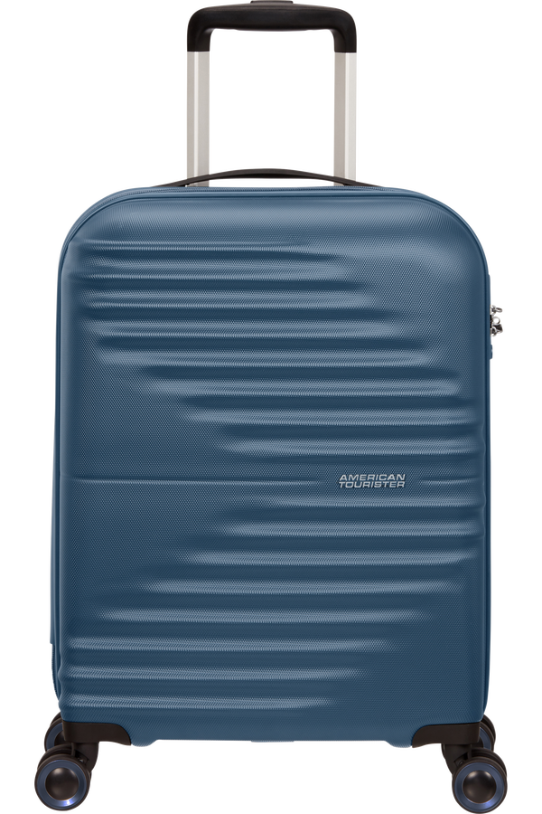 American Tourister Wavetwister Spinner TSA 55cm  Bleu marine fonc&eacute;
