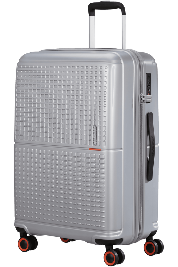 American Tourister Geopop Spinner 67/24 Tsa. 67cm  Argent Métallique