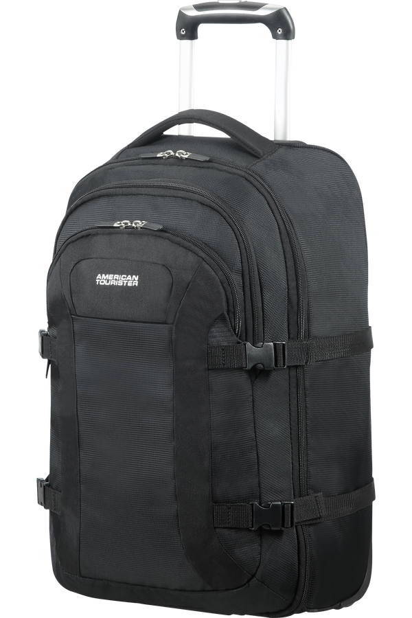 American Tourister Road Quest Sac à dos ordinateur avec roulettes 39.6cm/15.6inch  Solid Black