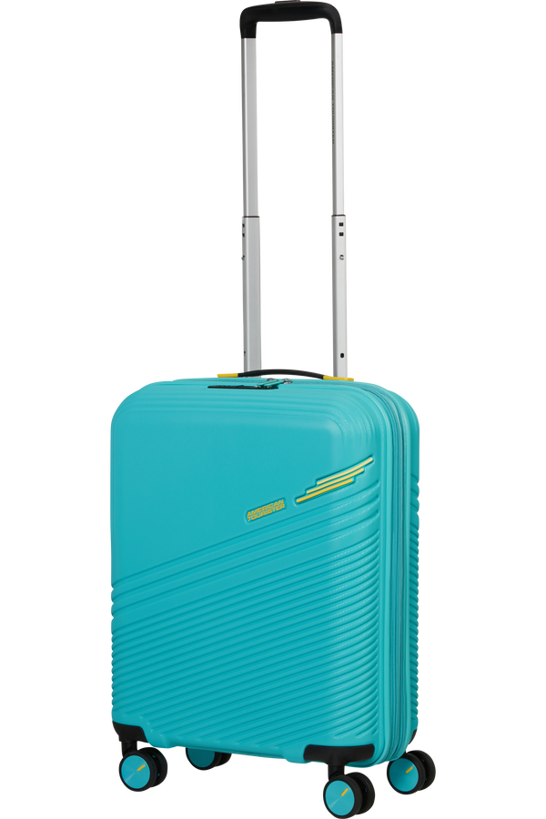 American Tourister Triple Trace Spinner TSA Expandable 55cm  Turquoise/Yellow