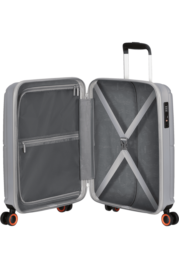 American Tourister Geopop Spinner 55/20 Tsa. 55cm  Argent Métallique