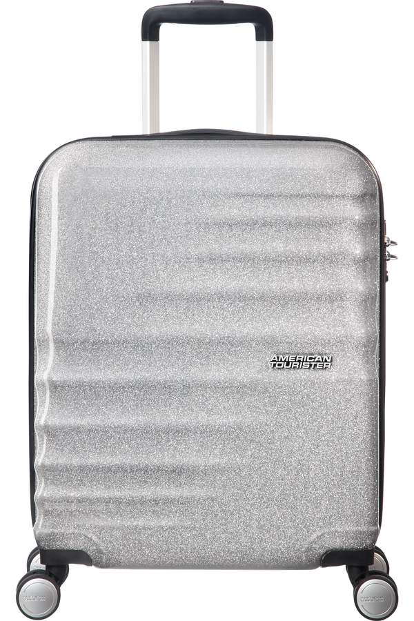 American Tourister Wavebreaker Spinner 55cm  Silver Sparkle