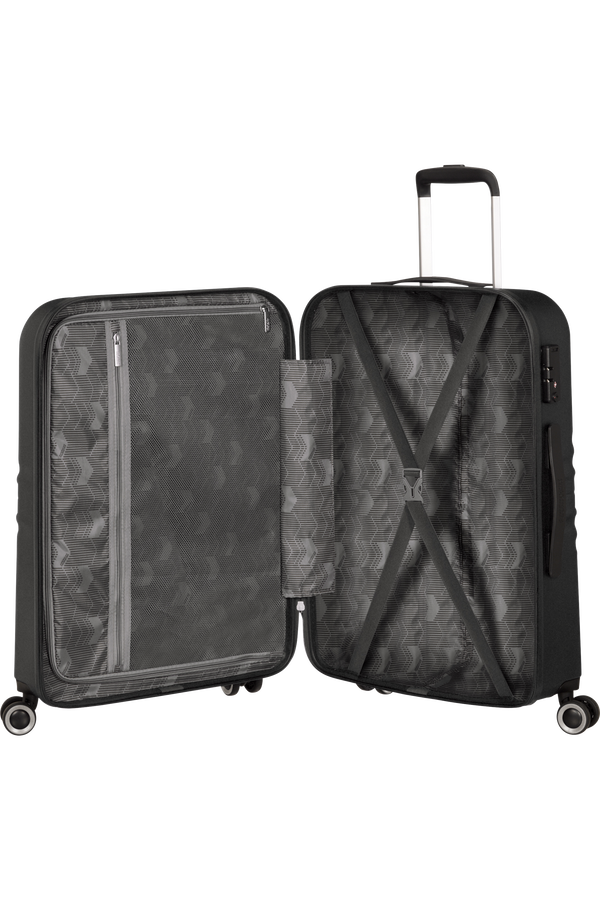 American Tourister Wavetwister Spinner TSA 66cm  Universe Black