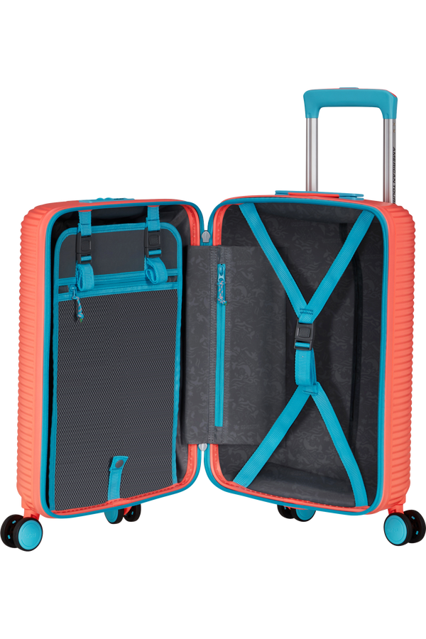 American Tourister Rollio Spinner 52cm  Coral/Blue