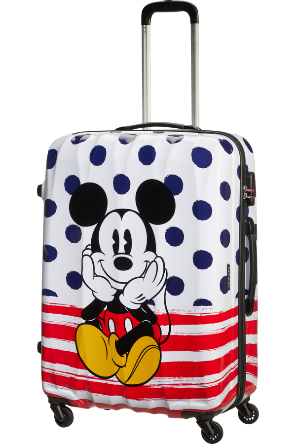 American Tourister Disney Legends Spinner 75cm  Mickey Blue Dots
