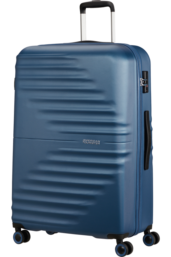 American Tourister Wavetwister Spinner TSA 77cm  Bleu marine foncé