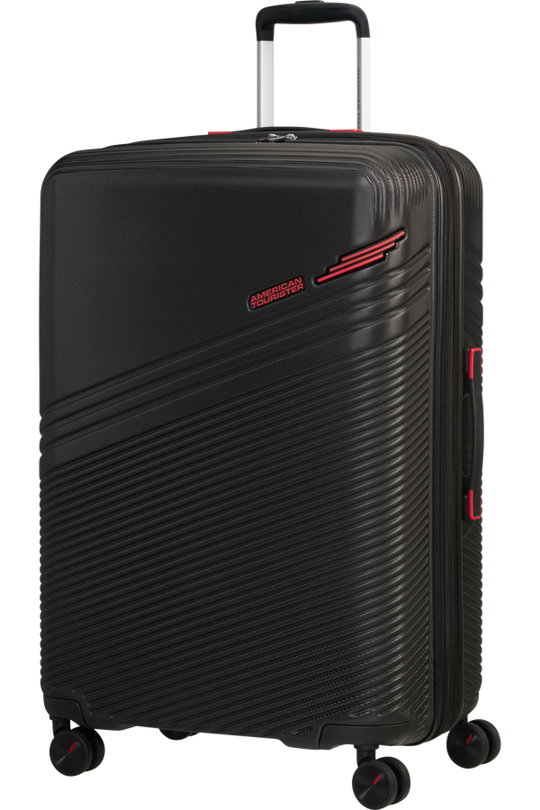 American Tourister Triple Trace Spinner TSA Expandable 76cm  Black/Red