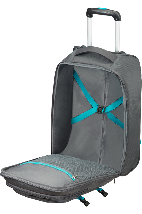American Tourister Road Quest Laptop Rucksack mit Rollen 39.6cm/15.6inch  Grey/Turquoise
