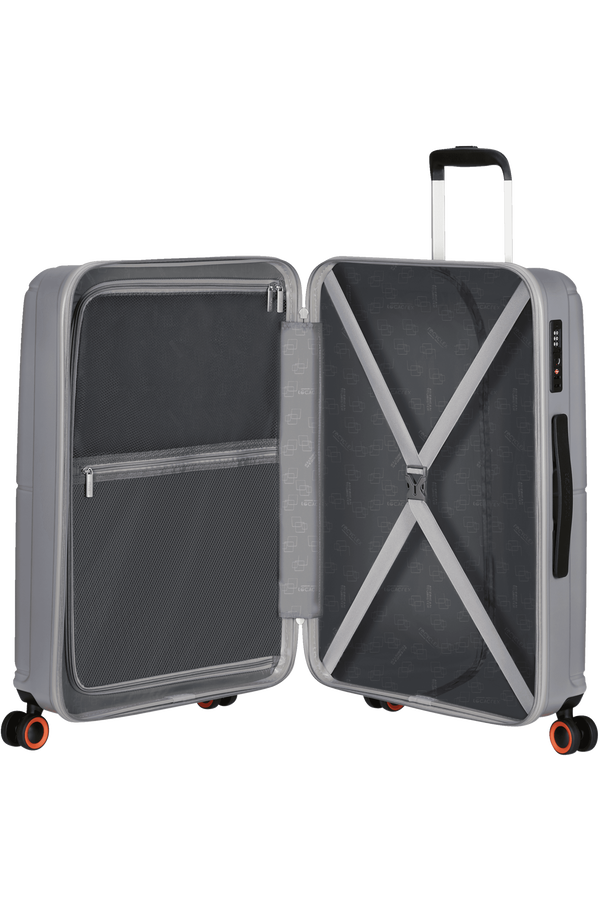 American Tourister Geopop Spinner 67/24 Tsa. 67cm  Argent Métallique