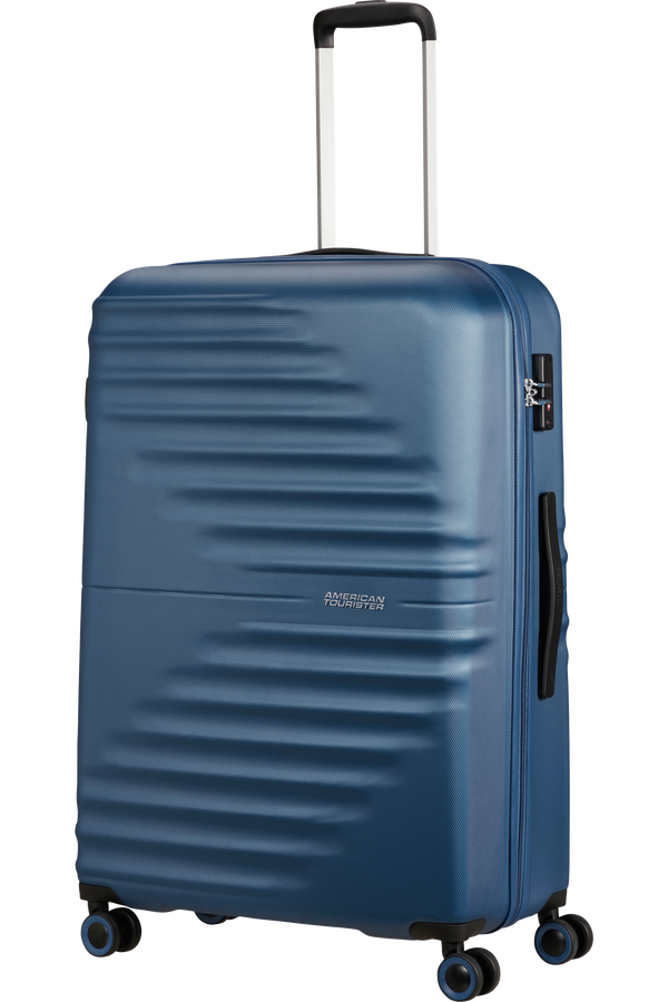American Tourister Wavetwister Spinner TSA 77cm  Bleu marine foncé