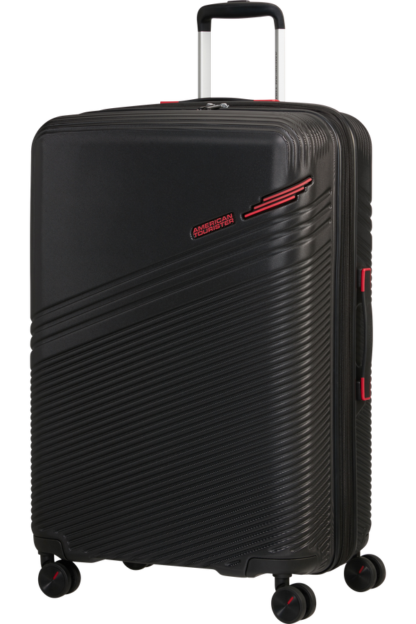 American Tourister Triple Trace Spinner TSA Expandable 76cm  Noir/Rouge