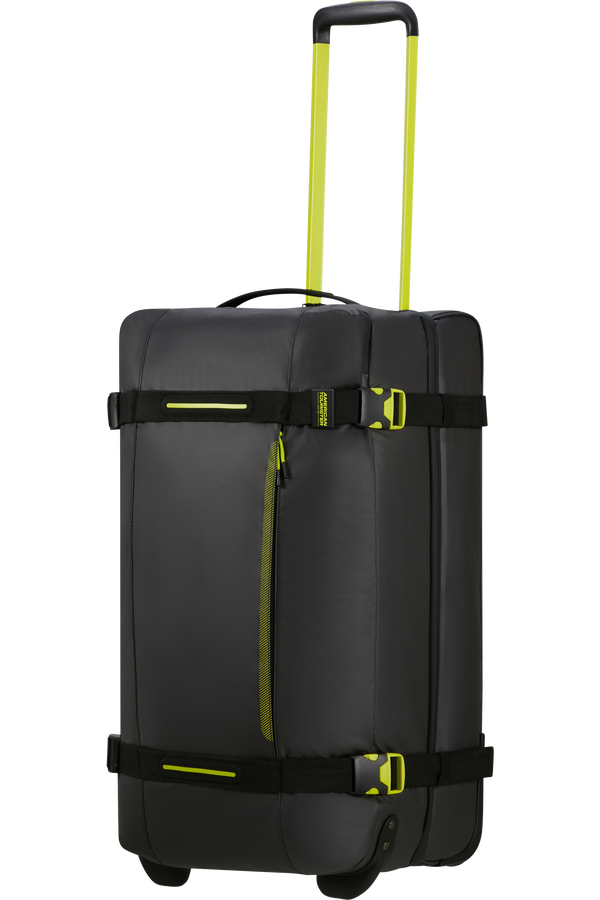 American Tourister Urban Track Duffle with Wheels Coated M  Black/Lime