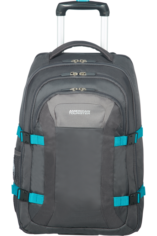 American Tourister Road Quest Laptop Rucksack mit Rollen 39.6cm/15.6inch  Grey/Turquoise