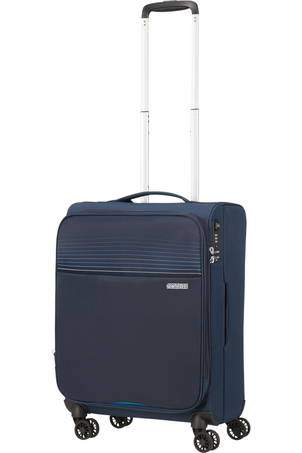 American Tourister Lite Ray Spinner TSA Expandable 55cm  Bleu marine fonc&eacute;