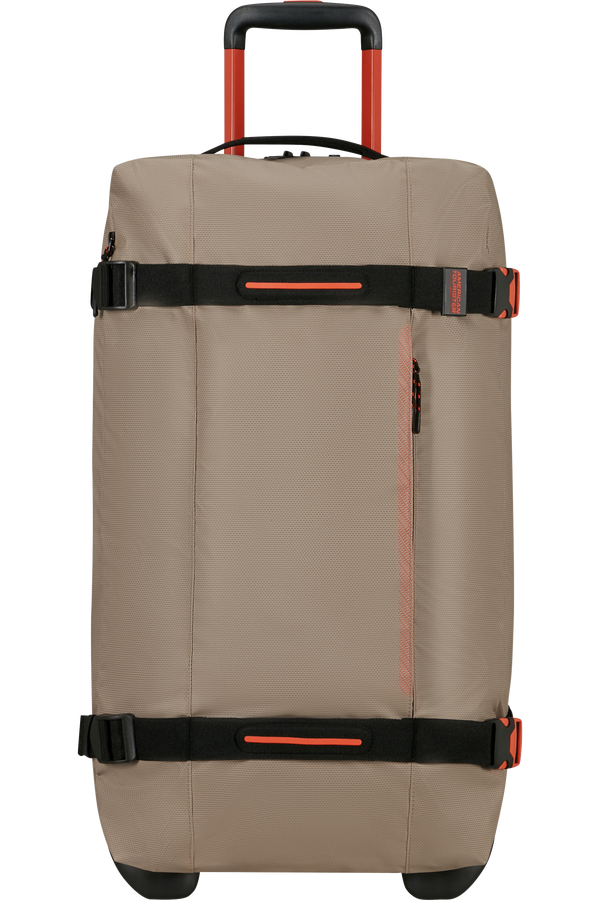 American Tourister Urban Track Duffle with Wheels Coated M  Beige/Orange