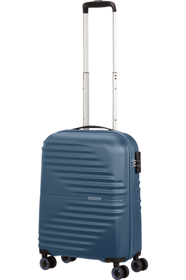 American Tourister Wavetwister Spinner TSA 55cm  Bleu marine fonc&eacute;