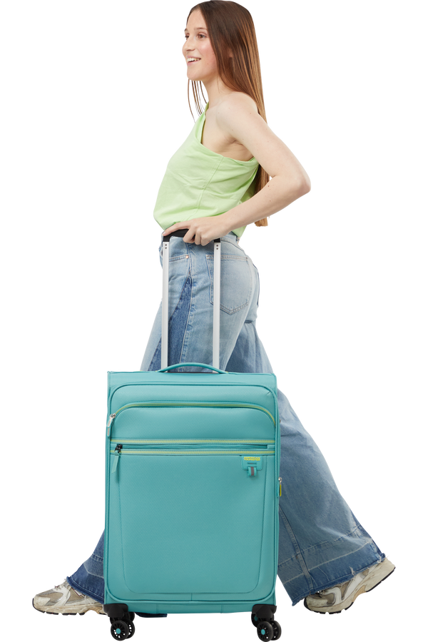 American Tourister Aerospin Spinner Expandable M  Dusty Turquoise
