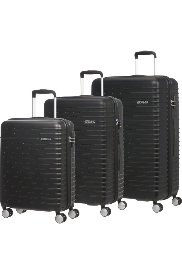 American Tourister Hyperdash 3 PC Set A  Jet Black