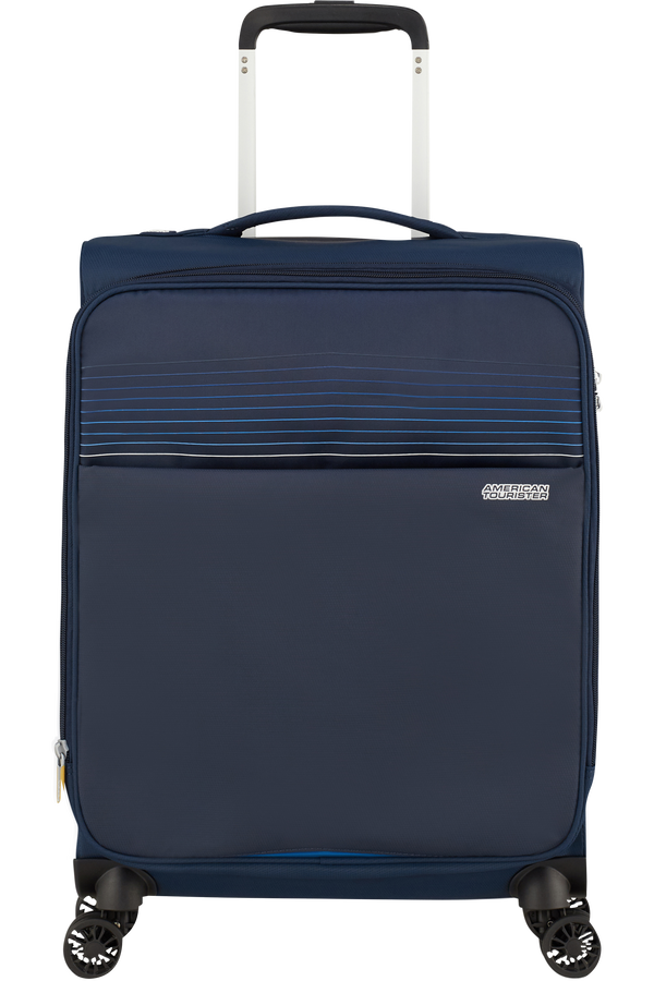 American Tourister Lite Ray Spinner TSA Expandable 55cm  Bleu marine fonc&eacute;