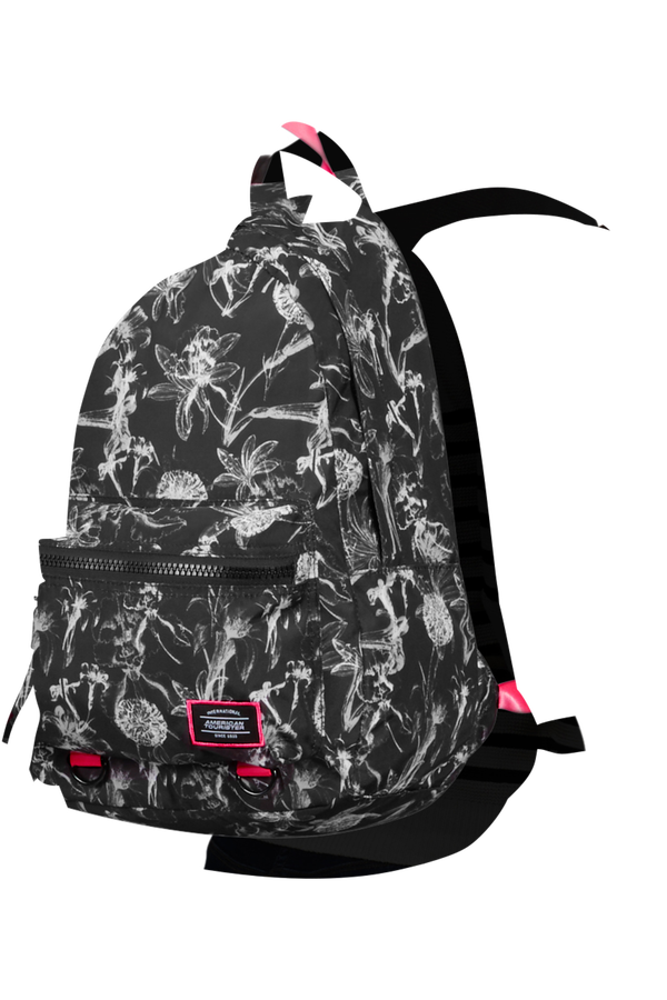American Tourister Urban Groove Lifestyle Backpack 6  Flowers Black