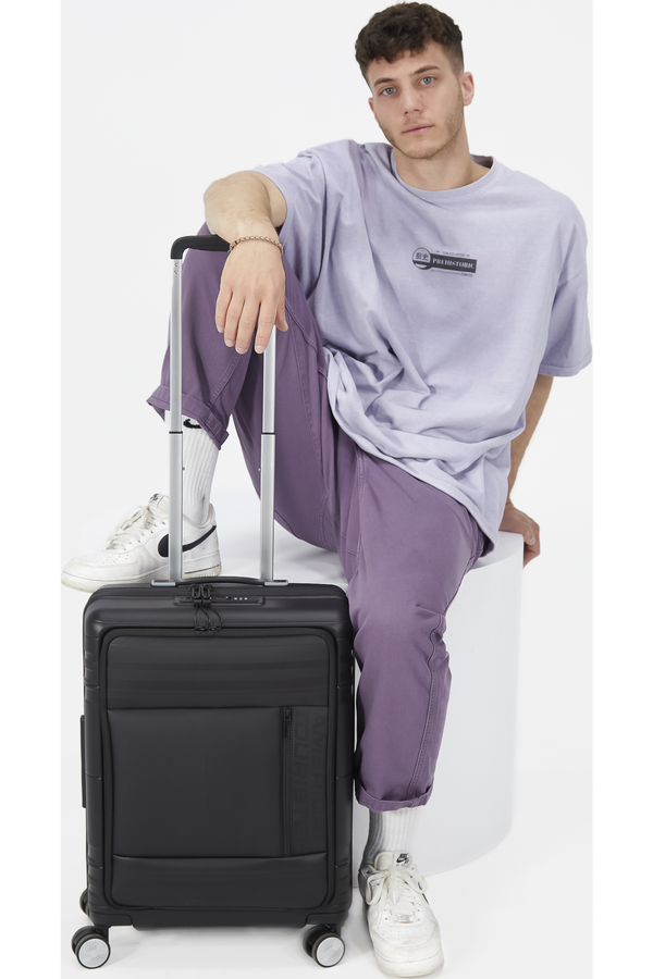American Tourister Hello Cabin Spinner TSA Coated 55cm  Noir Onyx