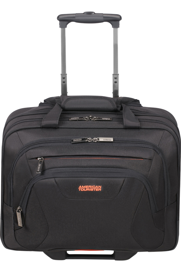 American Tourister At Work Rolling Tote  15.6inch Black/Orange