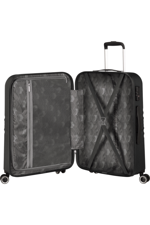 American Tourister Wavetwister Spinner TSA 66cm  Universe Black