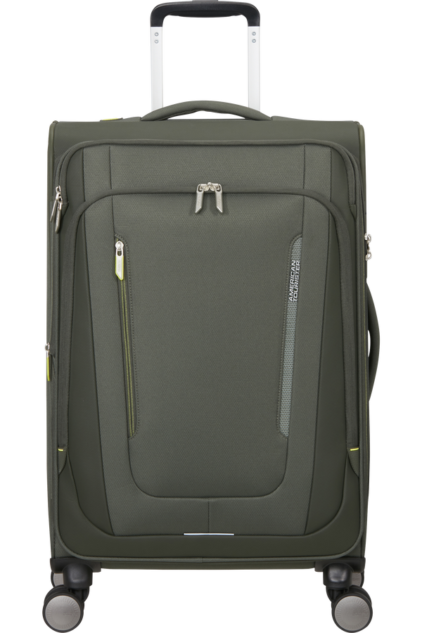 American Tourister Wanderlite Spinner EXP TSA M  Dark Khaki