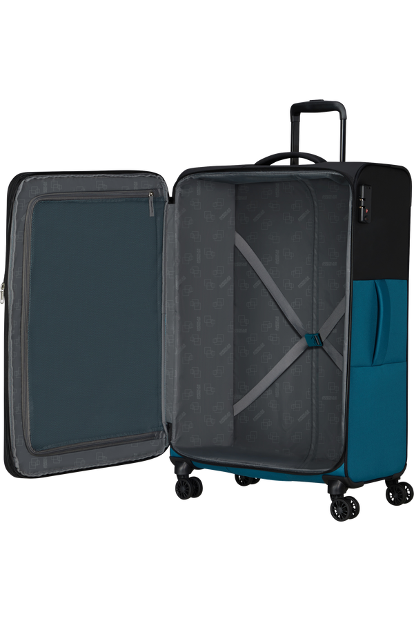 American Tourister Daring Dash Spinner Expandable TSA L  Noir/Bleu